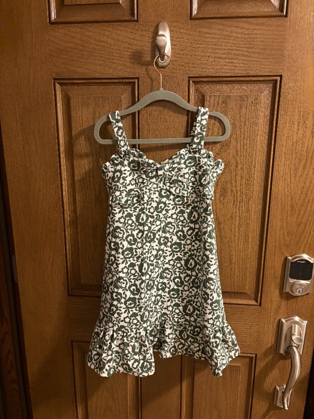 Adorable Retro Green Floral Janie and Jack Dress